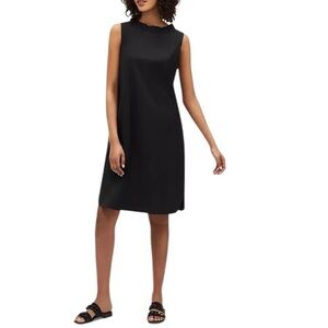 Lafayette 148 New York Evette Reversible Shift Dress Navy Blue Sz L